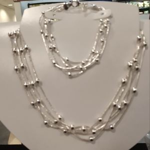 Jewelry silver 925 necklace and bracelet